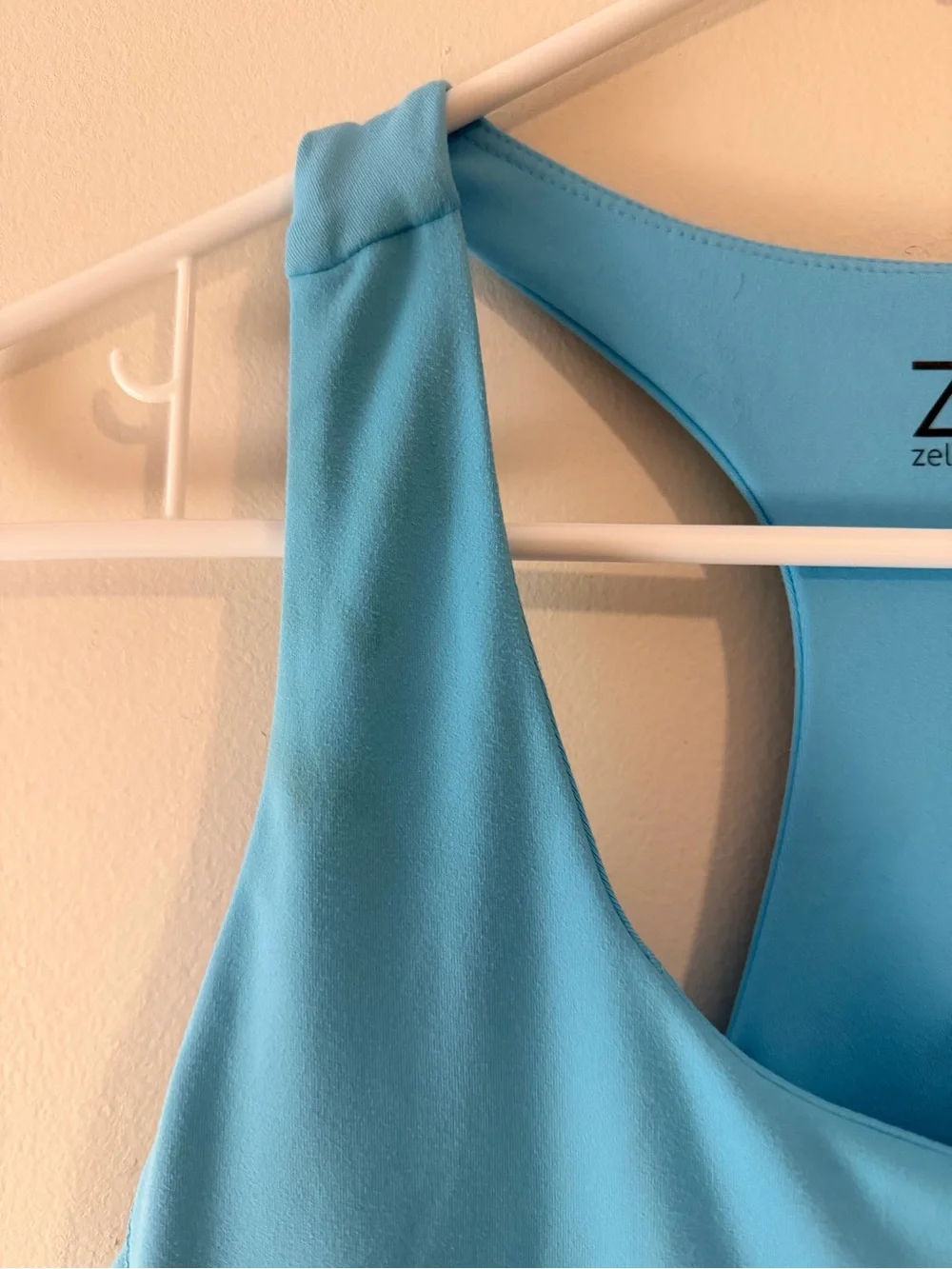 Light Blue Athletic Tank Dress - Picture 6 of 6